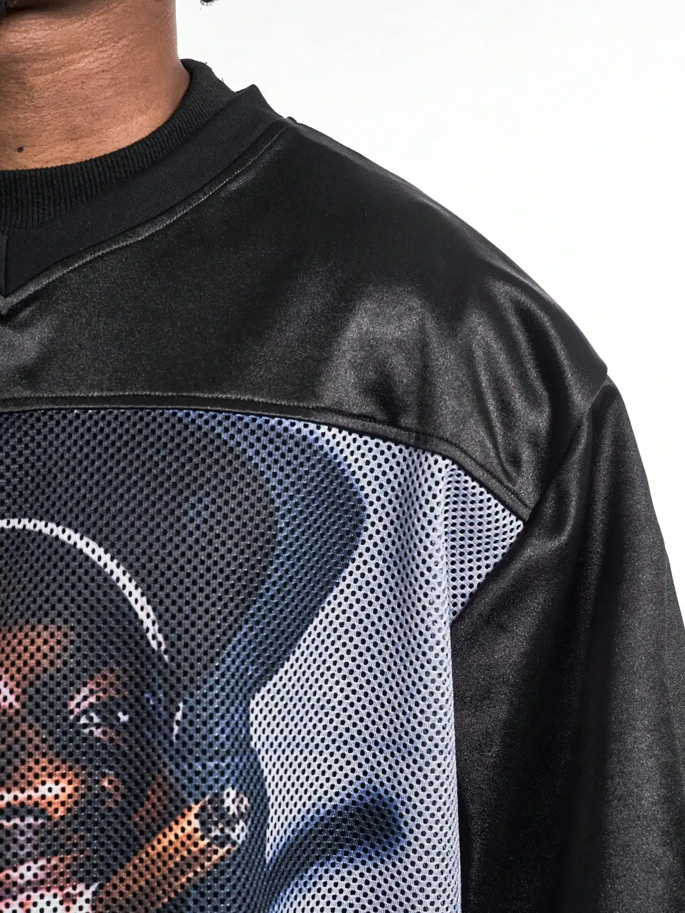 Maglia stampata, maglia da basket a maniche corte in rete traspirante