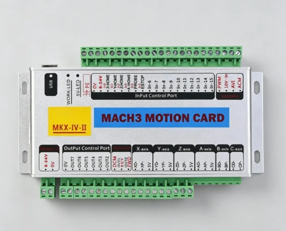 MK4-IV 4-Axis USB Motion Card 2MHz Mach3 CNC Breakout Board for Win 7/10