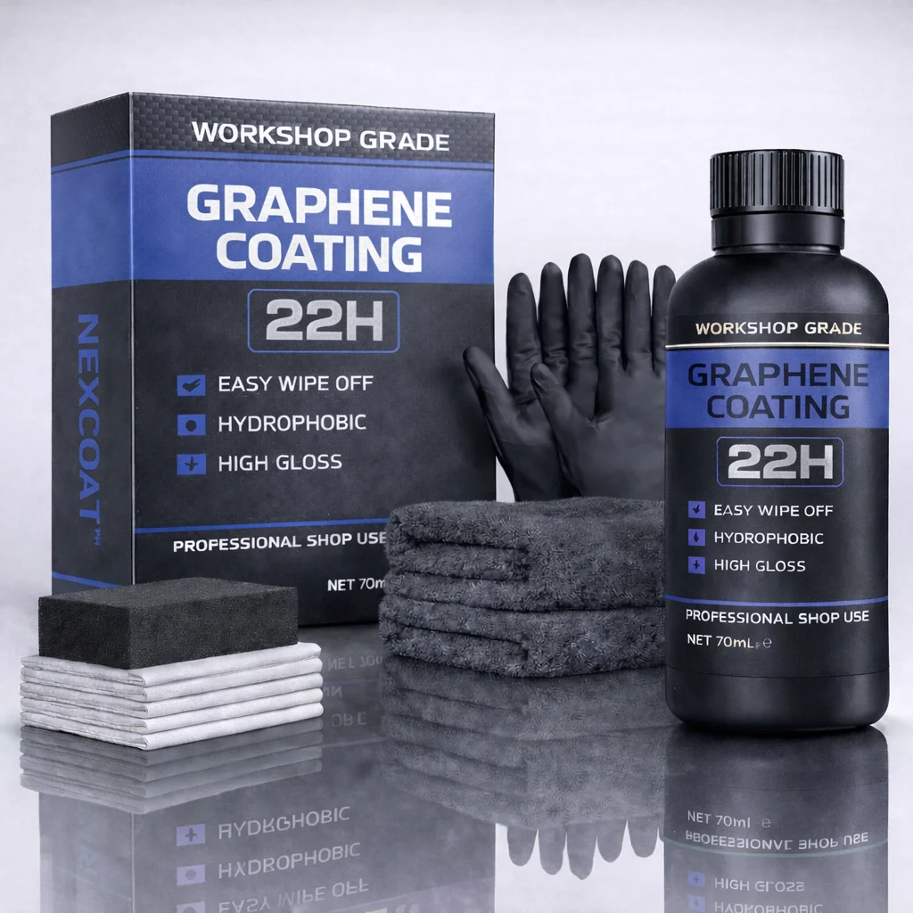 

Graphene ceramic Coating 22H – Professional Hydrophobic Protection & High Gloss Finish (70ml)