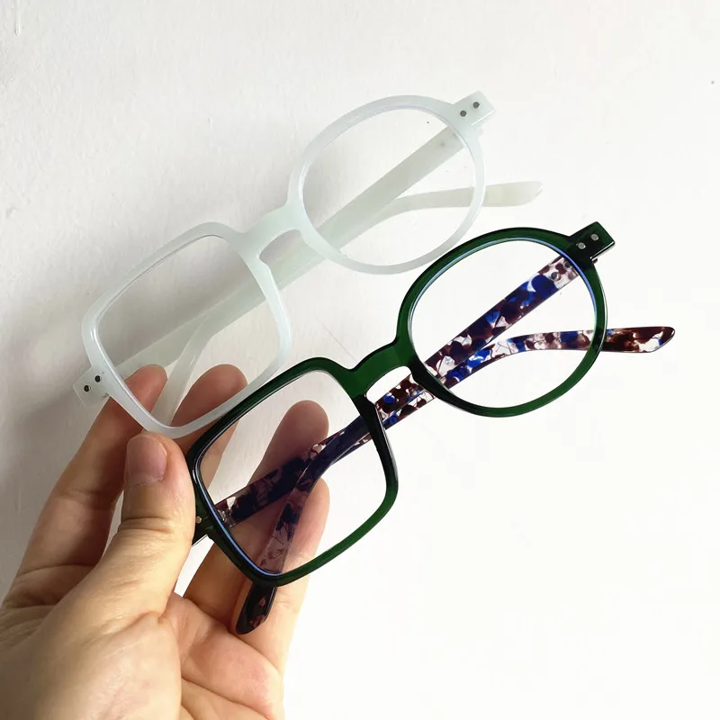 Hip Hop Anti-Blue Light Glasses Unisex Polygon Eyeglasses Patchwork Frame Spectacles Retro Googles Asymmetric Eyewaear