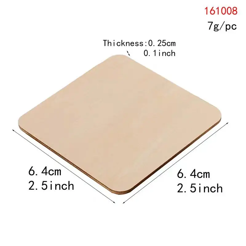 DAJA Blank Cutting Wooden Craft Unfinished Wood Pieces DIY for Engraving Machine 10/20pcs