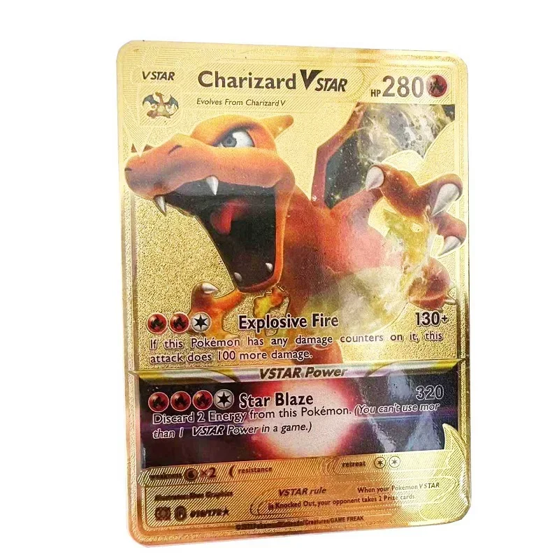 Pokemon Metallkarte 10.000 Punkte Arceus Charizard Raichu Super Card Golden English Mewtwo Vmax GX EX Weihnachtsgeschenk