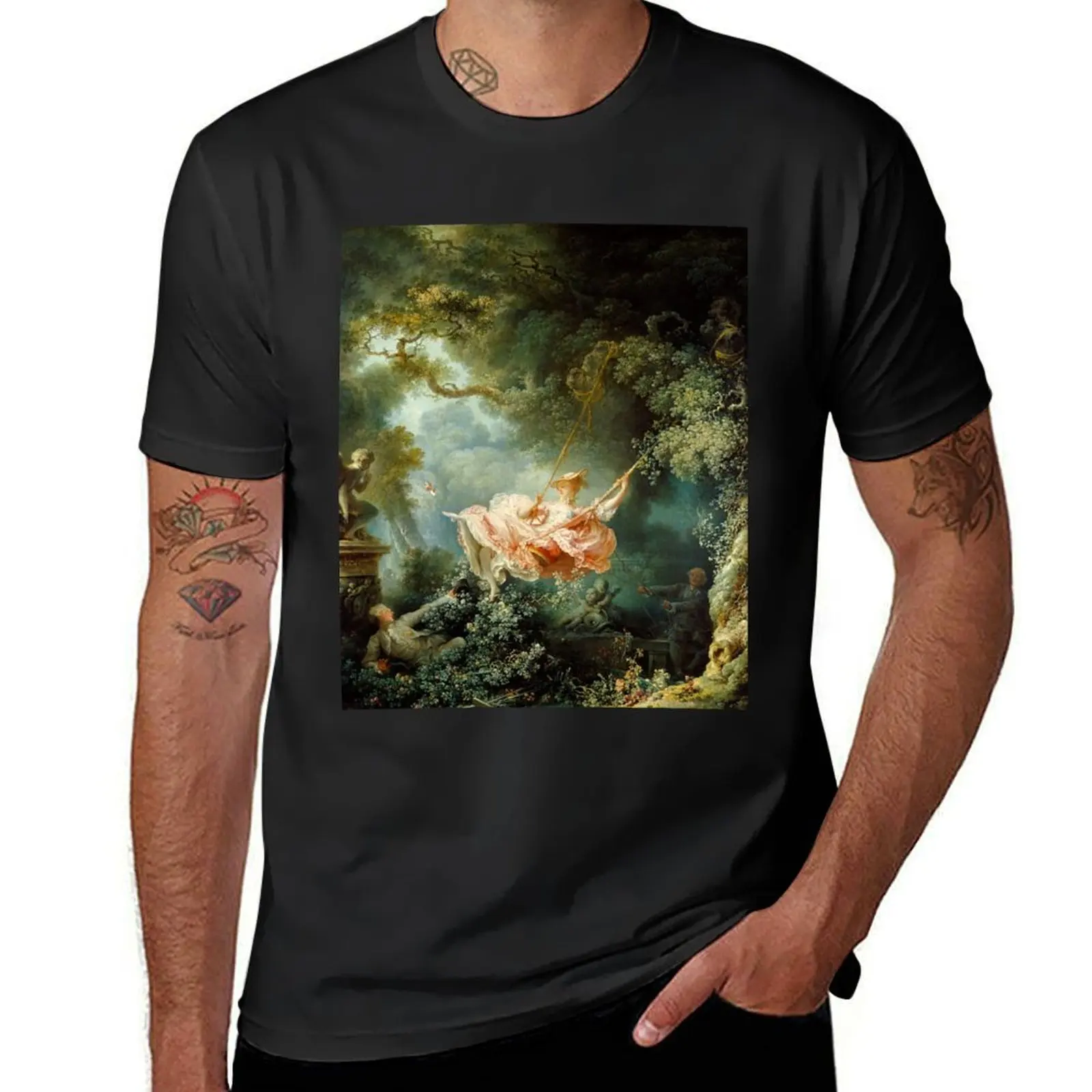 The Swing-Jean-Honore Fragonard T-Shirt anime clothes plus sizes anime mens tall t shirts