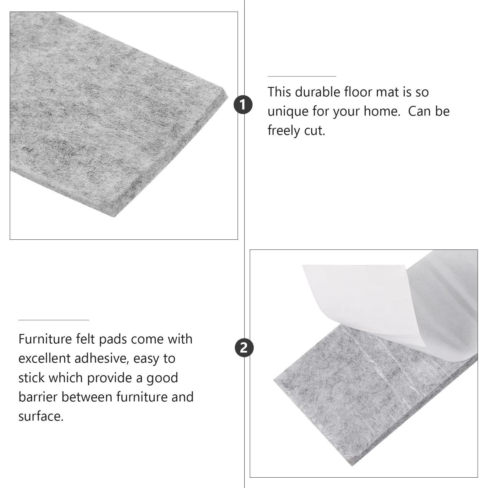 

1000x50x5mm Non Slip Felt Pads for Furniture Legs Chairs Home Protector DIY Wool Fiber Thin Tough Adhesive Pad