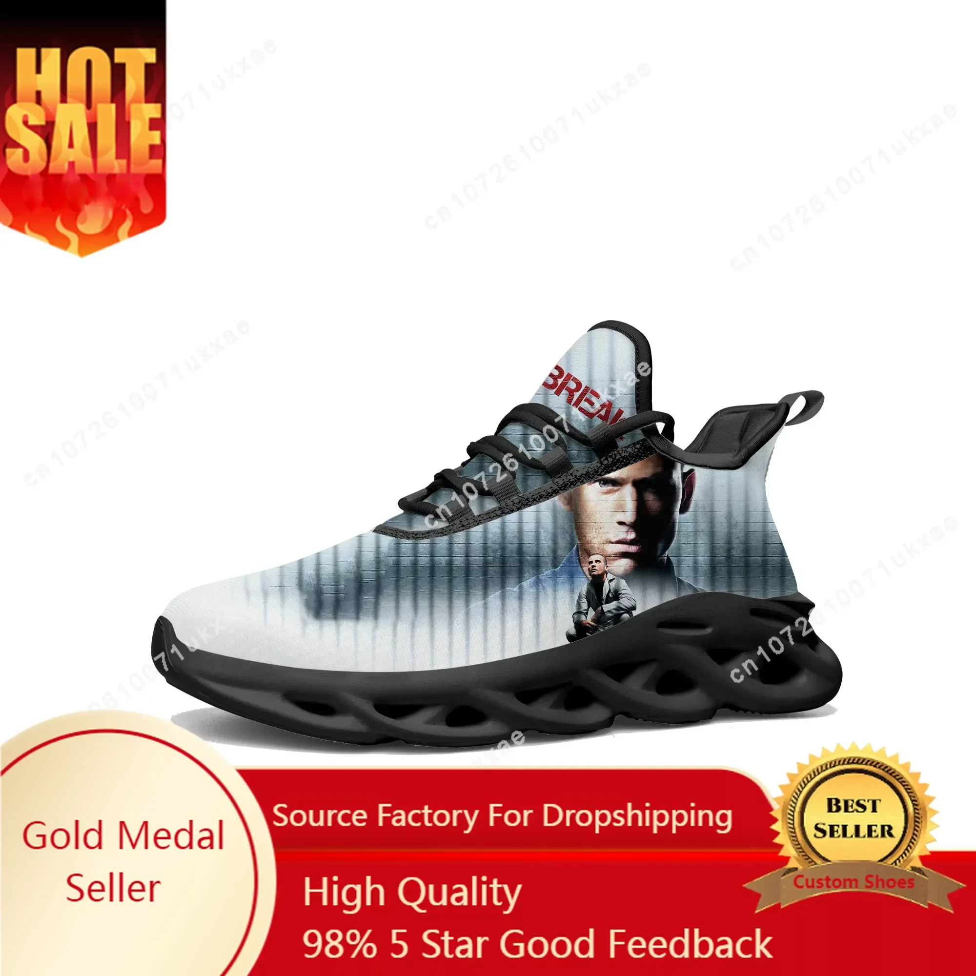 Prison Break Flats Sneakers Mens Womens Sports Running Shoes High Quality Sneaker Lace Up Mesh Footwear custom made Shoe