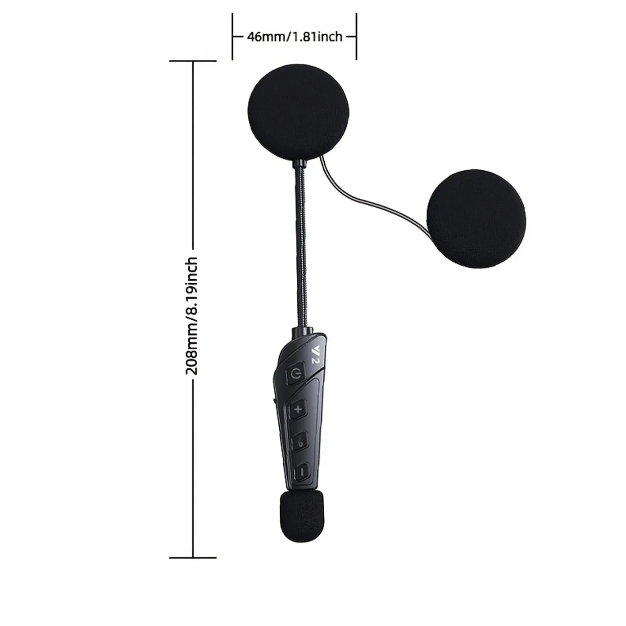 Y2 Motorcycle Riding Helmet Headset Wireless Bluetooth 500m Intercom Smart Noise Reduction Hands-Free Calling