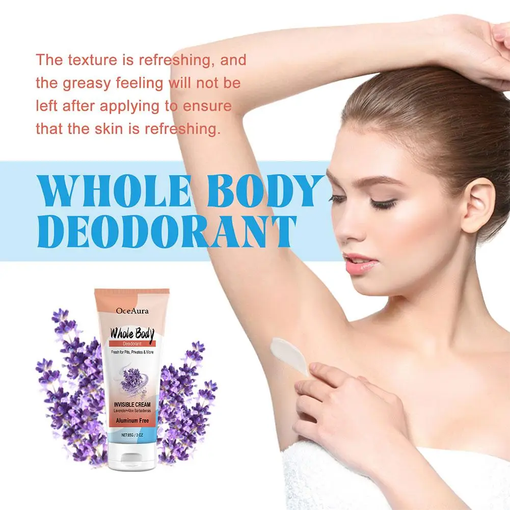 Deodorante per tutto il corpo controllo degli odori a lunga durata deodorante per il corpo fragranza alla lavanda crema per le ascelle 85g balsamo D3W2