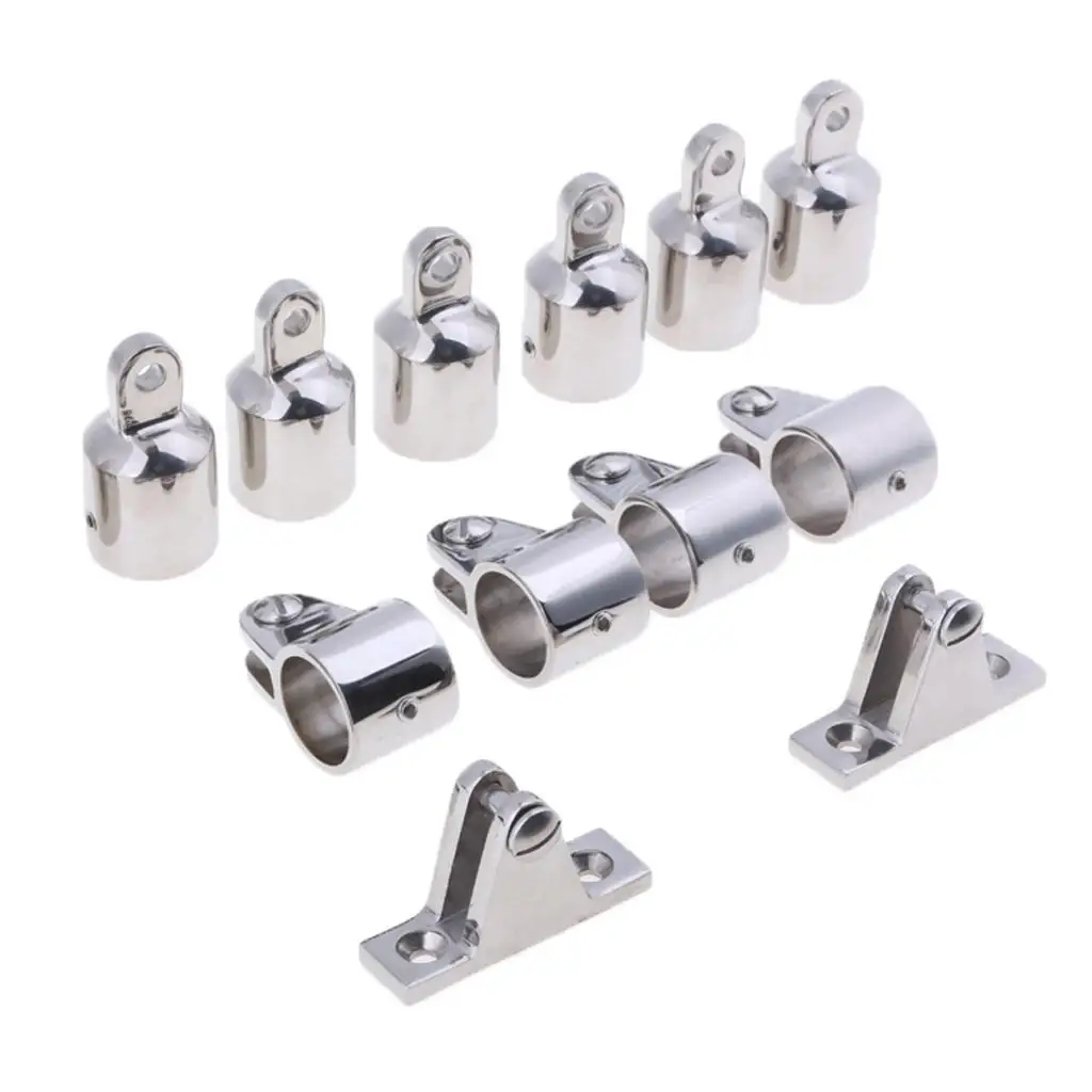 16pcs Stainless Steel 3-Bow 7/8\\\\\\\'\\\\\\\' Bimini Fittings