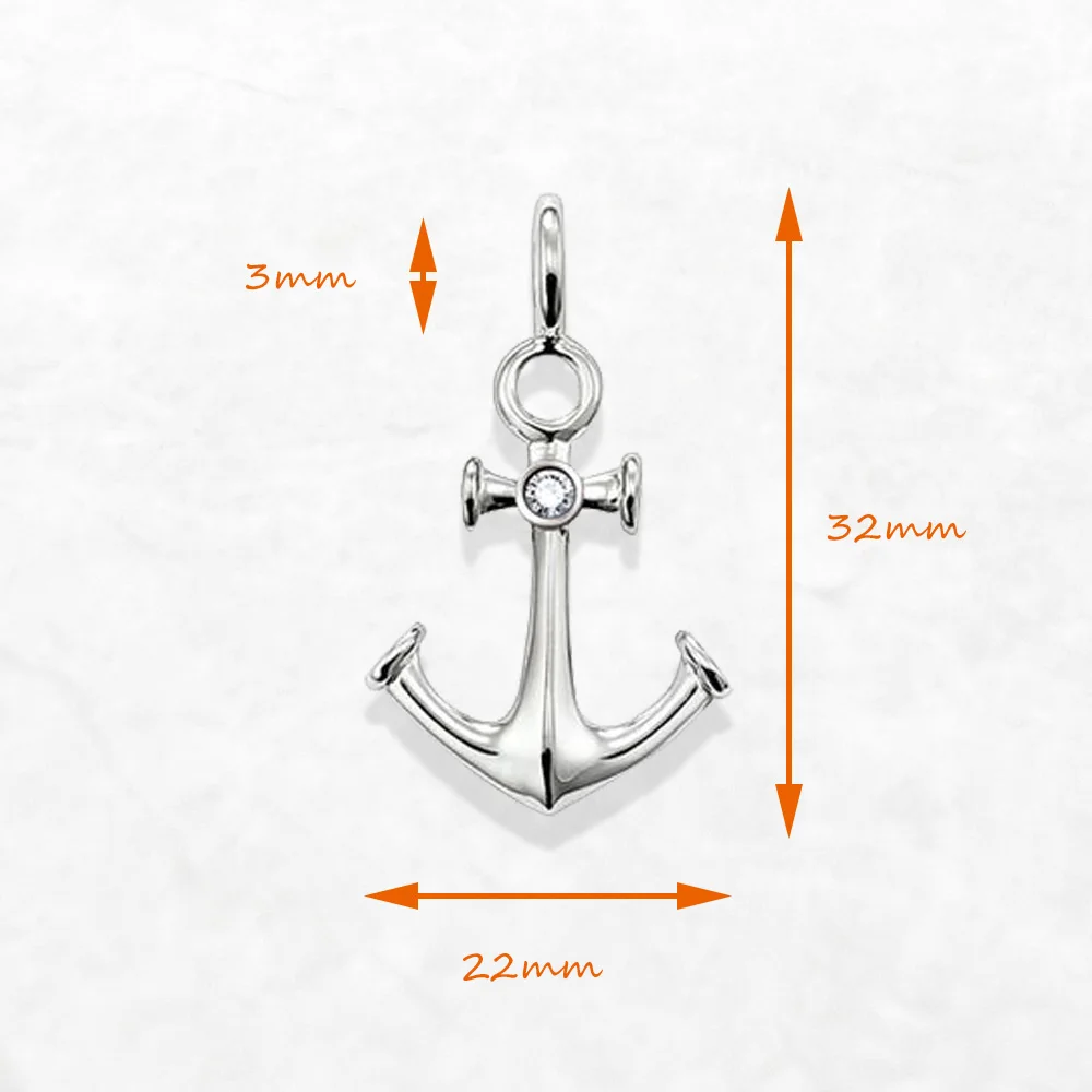 Pendant Anchor Classic Winter Brand Fashion Trendy Jewelry Europe 925 Sterling Silver Accessories Gift For  Woman & Men