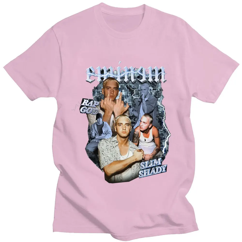تي شيرت صيفي ماركة Eminem برسومات مظللة ضيقة للرجال والنساء تي شيرت هيب هوب قوطي تي شيرت هاراجوكو رجالي ملابس شارع رائعة