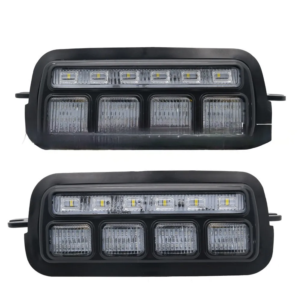 1 Pair Led Front Bumper Day Light Turn Signal Light  DRL for LADA Niva 4X4 1995