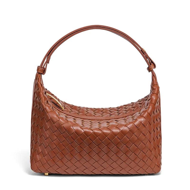 Beliebte Handgewebte Damenhandtasche, Lässige Modische Schulter-Lunchbox-Tasche, Unterarm-Handtasche für Damen – Detail 19
