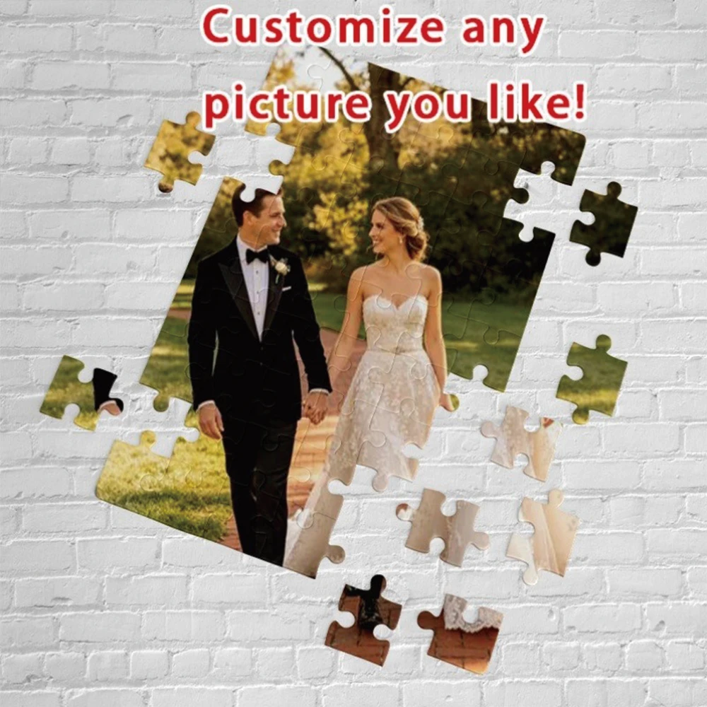 35/300/500/1039pcs Personalized Custom Photo Puzzle Wedding Photos for Adults Kids Toys Handmade Gifts