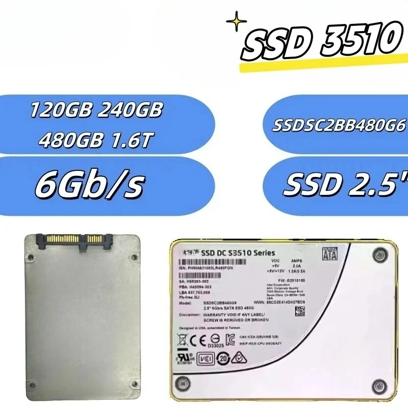 Б/У SSD 120 ГБ 240 ГБ 480 ГБ 1,6 ТБ S3510 SSD 2,5 дюйма SATA 6 Гбит/с SSD Enterprise DC SERIES SSDSC2BB480G6 Б/У SSD 120 ГБ 240 ГБ 480 ГБ 1,6 ТБ S3510 SSD 2,5 дюйма SATA 6 Гбит/с SSD Enterprise DC SERIES SSDSC2BB480G6