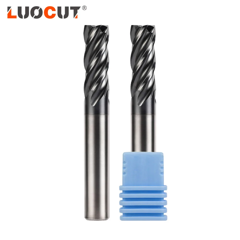 

HRC50 4 Flute carbide end mill 1 2 3 4 5 6 8 10 12mm Alloy Carbide Milling Tungsten Steel Milling Cutter EndMills cutting tools