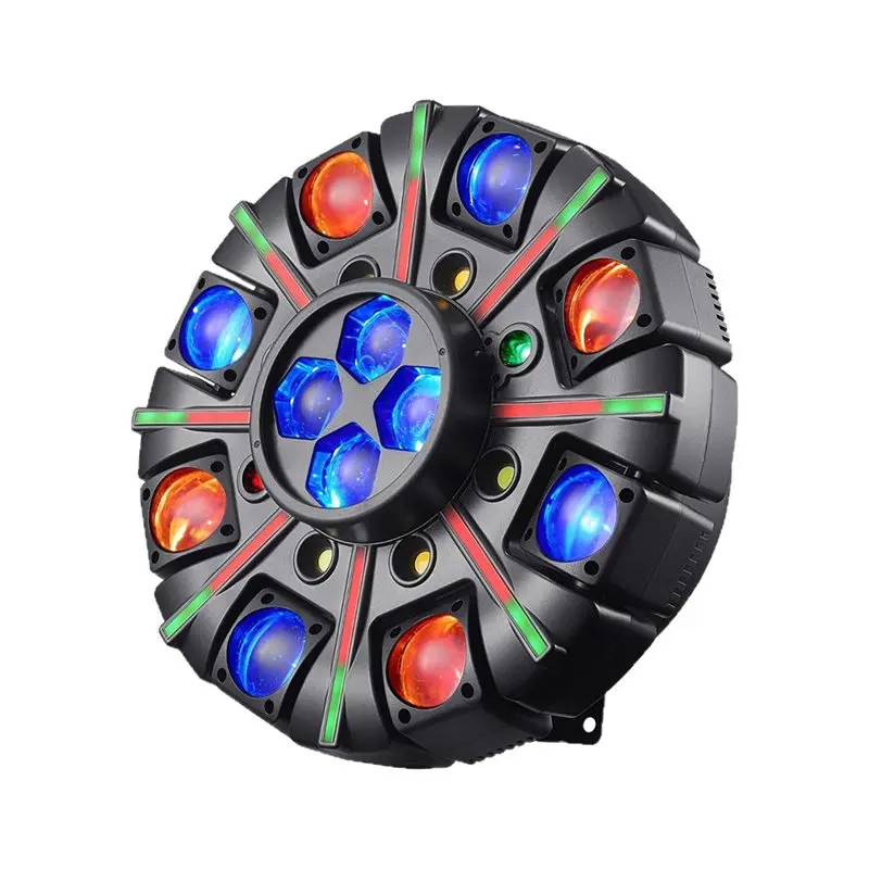 

Светодиодный сценический светильник ABFI DMX512 с управлением по протоколу DMX512, 180 Вт, восьмилучевой, RGBW, 4-в-1, с цветовыми эффектами для диджеев, дискотек, вечеринок, караоке, концертов, ночных клубов