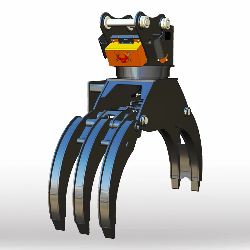 Hydraulic 5-Finger And 4-Finger Wood Grapple , Rotating Log Grab |,Forestry Excavator Attachment