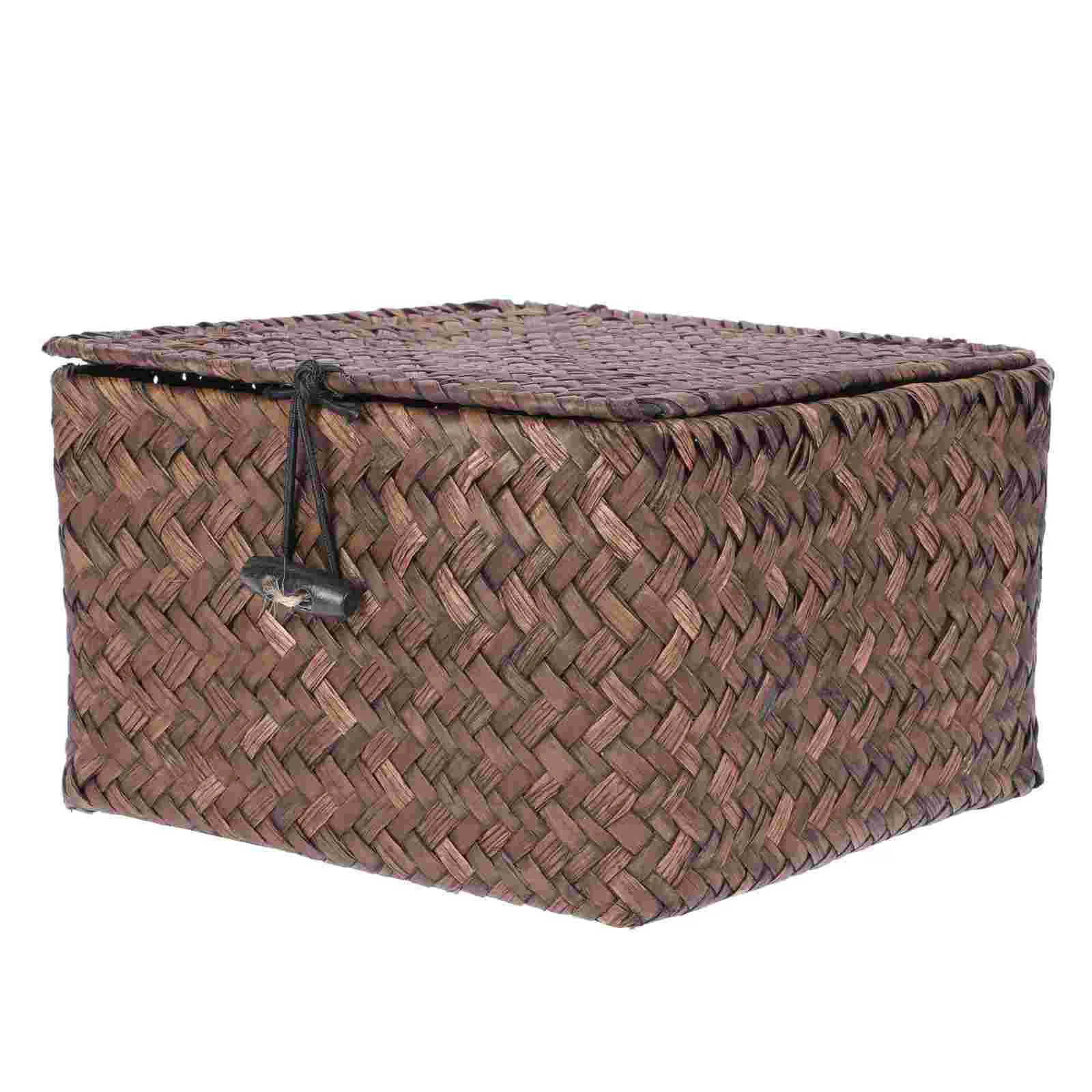 

Storage Basket Woven Home Decor Simple Household ganizer Large Capacity Sturdy Compact Lightweight Space saving Storage Box