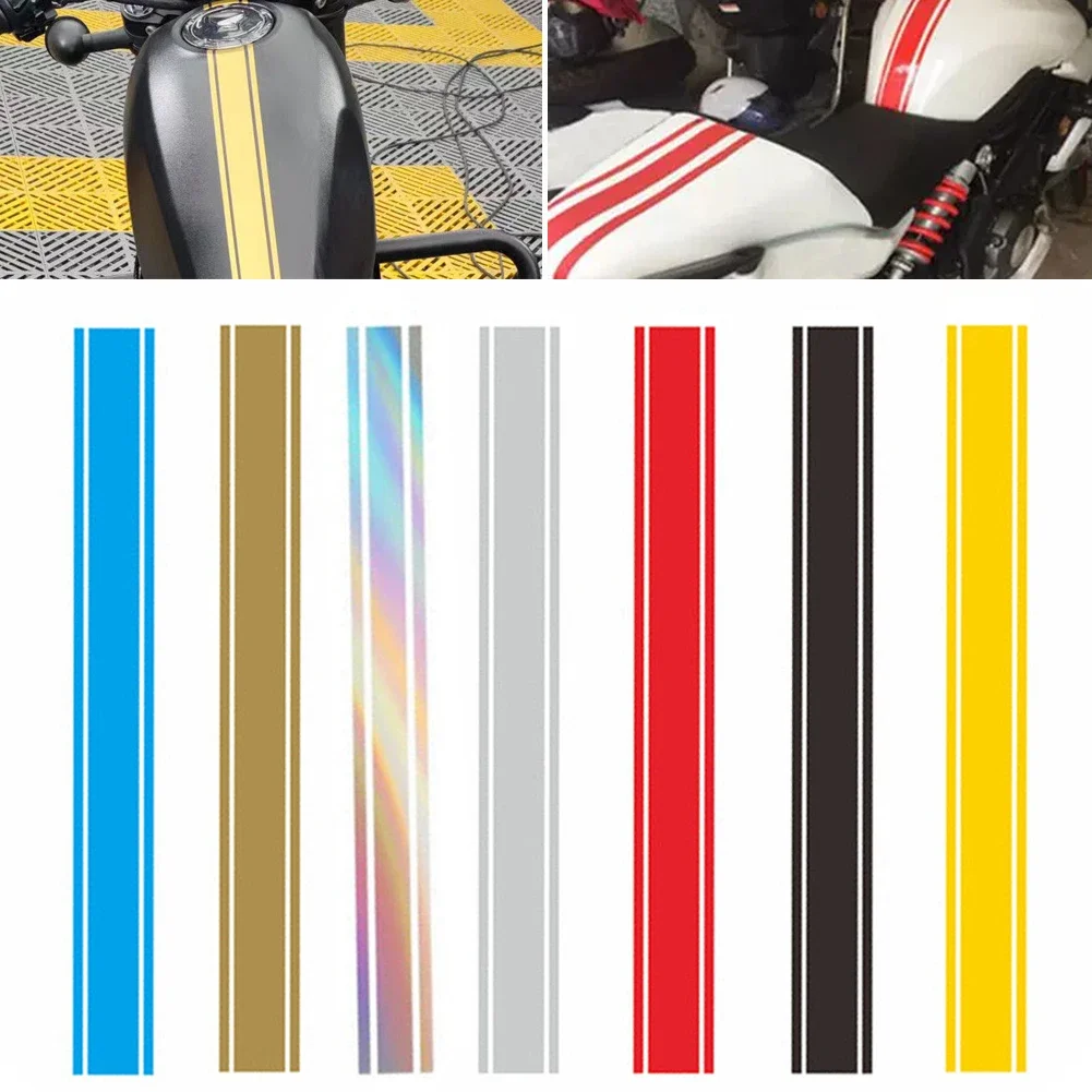 1PCS Motorcycle Stickers 50*5cm Tank Cowl Vinyl Waterproof Stripe Pinstripe Decal Sticker For Racer Motor Styling Decorations