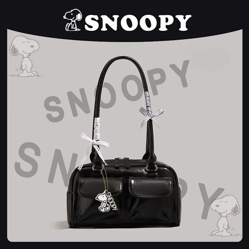 Peanuts comic Snoopy animation peripheral creative bows high-value large capacity underarm crossbody bag female holiday gift