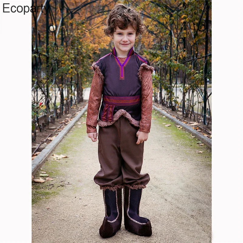 Kristoff cosplay Costume Kids Full Sets with Boots 2022 Royal Master Cosplay Outfit Halloween Christmas Costume suits Kids 40