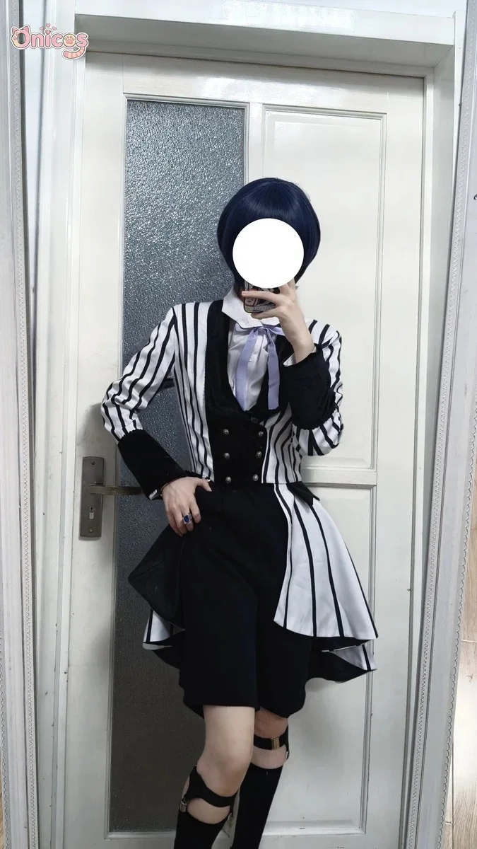 

Костюм для косплея Black Butler Ciel Phantomhive: элегантное и молодежное полосатое платье Onicos
