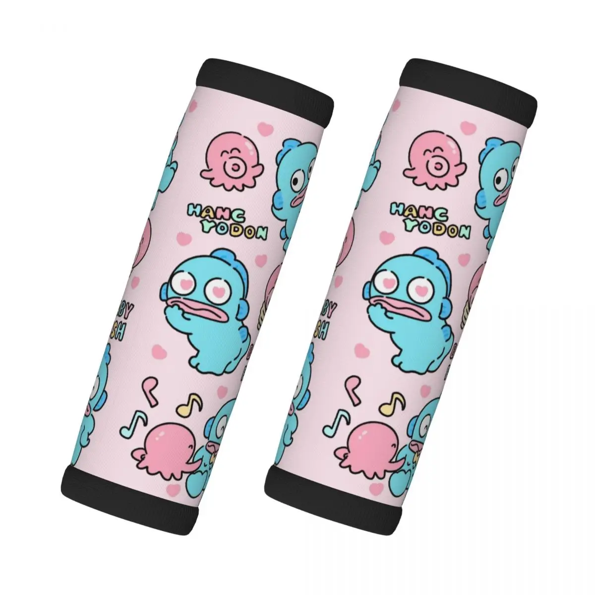 

Изготовленный на заказ Hangyodon мультфильм, 2 шт., ручка для багажа, мягкая ручка, чехол для ручки, удобный неопреновый чемодан, идентификатор для путешествий