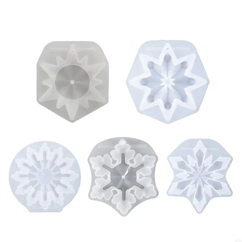 

M76B Snowflake Christmas Pendant Resin Mold Jewelry Decorations Casting Making Tool