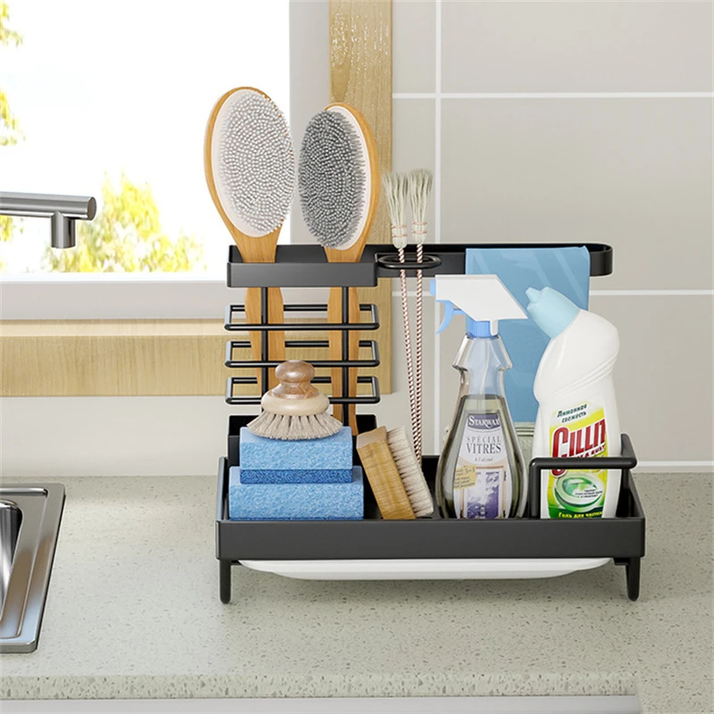 Rack Rack Kitchen Household Storage Rack Faucet Dish Cloth Drain Basket Supplies Sink Sponge Shelf Special Storage Rack