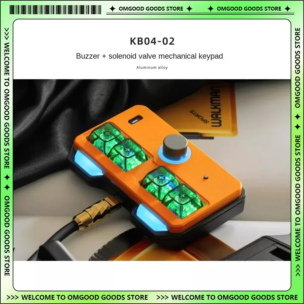 DOIO KB04-02 Custom PC Mechanical Keyboard  Aluminum Alloy QMK VIA Buzzer Solenoid Valve Keypad Type-C OLED Christmas Gift