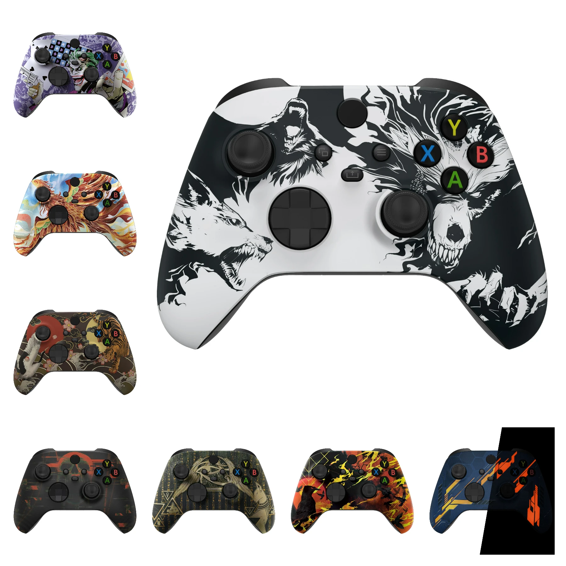 eXtremeRate Replacement Soft Touch Front Housing Shell Cover Faceplate for Xbox Series X/S (Xbox Core) Controller Multi-patterns