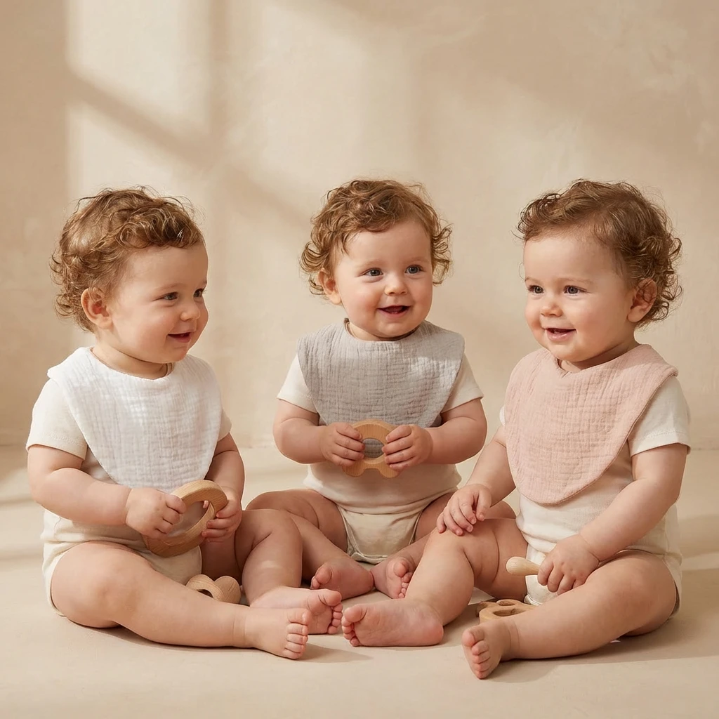 

Набор из 3-х цветных предметов, новый детский однотонный двухслойный муслиновый слюнявчик, детский треугольный слюнявчик, впитывающий и быстросохнущий слюнявчик для шеи.