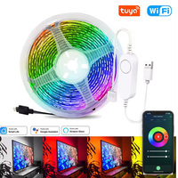 USB RGB LED Strip Light Wifi TV Backlight Strips SMD 5050 RGB Tape Lamp TV Background Night Light Voice App for Alexa Googlehome