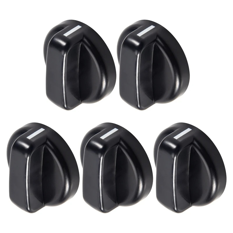 A47U 5 PCS Kitchen Black Plastic Gas Stove Cooker Control Knobs