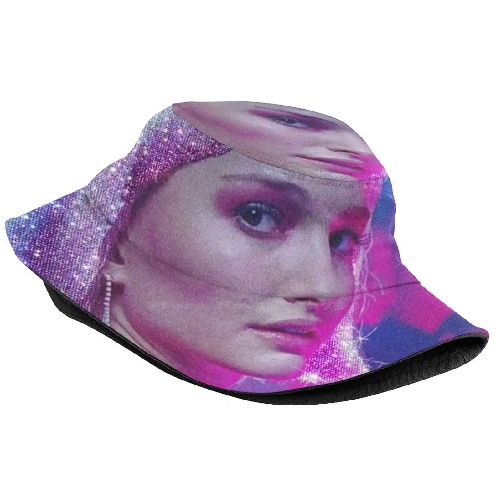 Natalie Portman Glitter Sun Cap Fisherman Hat Bucket Hats Natalie Portman Actrice Celebrity Portrait Closer Movie Scene Film