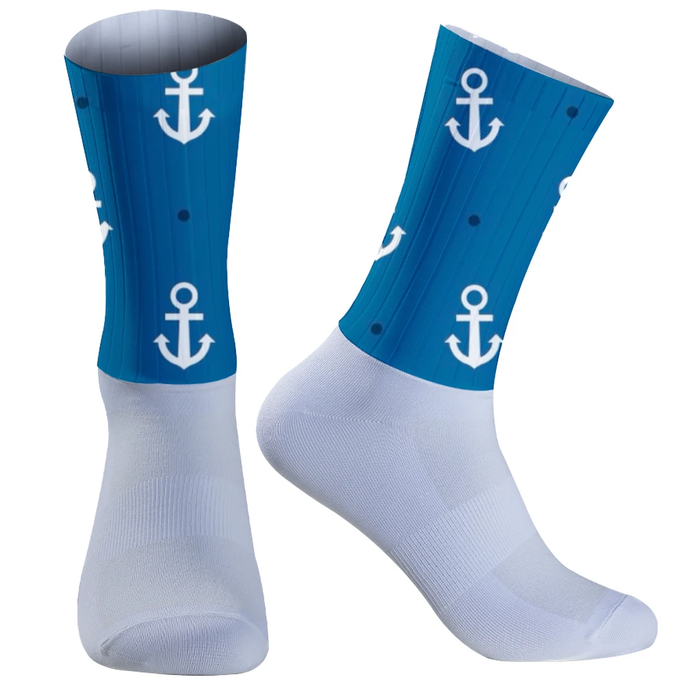 Ship's Anchor Stockings  Pattern  Socks Autumn Anti Skid Socks Women Cycling Comfortable Socks