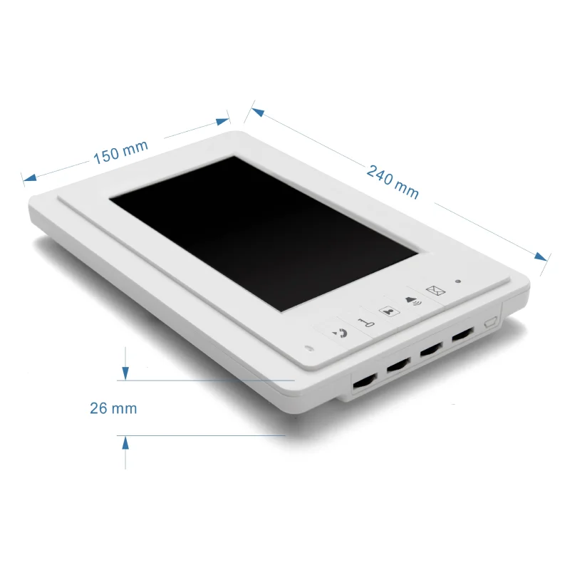 7 Inch Apartment Intercom System 2 Units Building Video Door Phone Visual Intercom Entry Security Doorbell System Kit