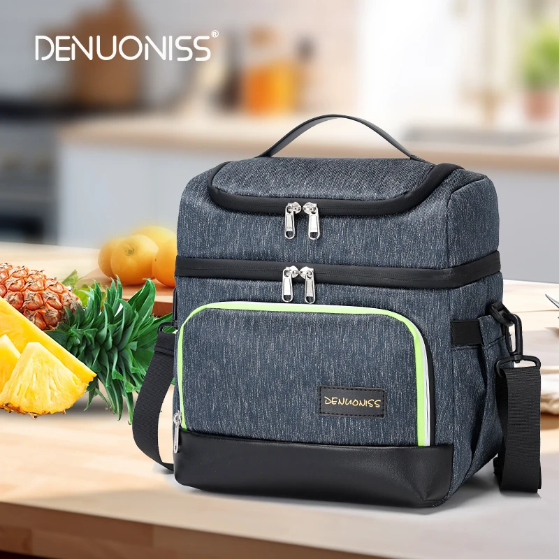 DENUONISS New Insulated Cooler Bag Durable Thickened Waterproof Cooler Bag Oxford Waterproof Portable Insulated Lunch Bag