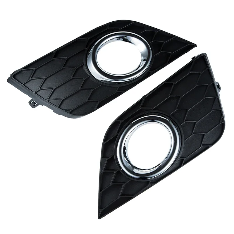 POSSBAY Car Front Bumper Headlight Fog Light Cover Grille Trim Fit Halogen Lamp Decoration Bezel for Nissan Sentra 2016 2017