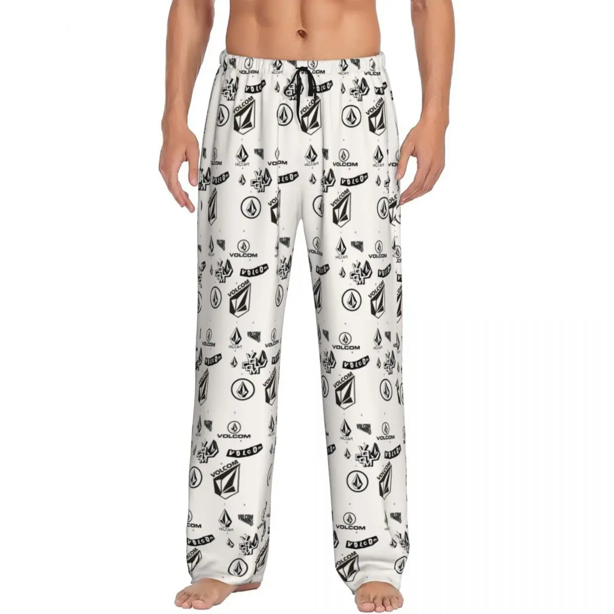 

Custom Volcoms Logo Pajama Pants for Men Sleepwear Lounge Sleep Bottoms Stretch with Pockets