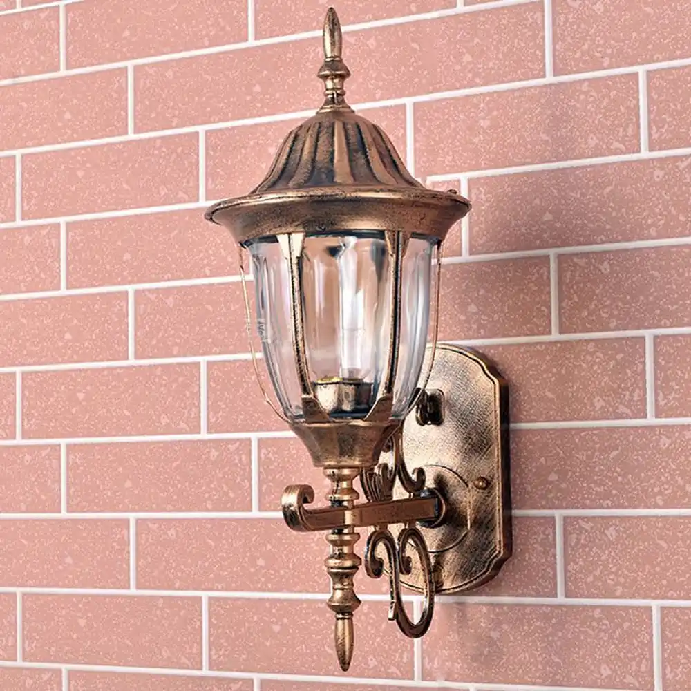 مصابيح الحائط في الهواء الطلق 9 "فيلا أوروبية عتيقة المناظر الطبيعية مقاوم للماء مصابيح الحائط الخارجية مصابيح الحائط الممر المتوسطي
