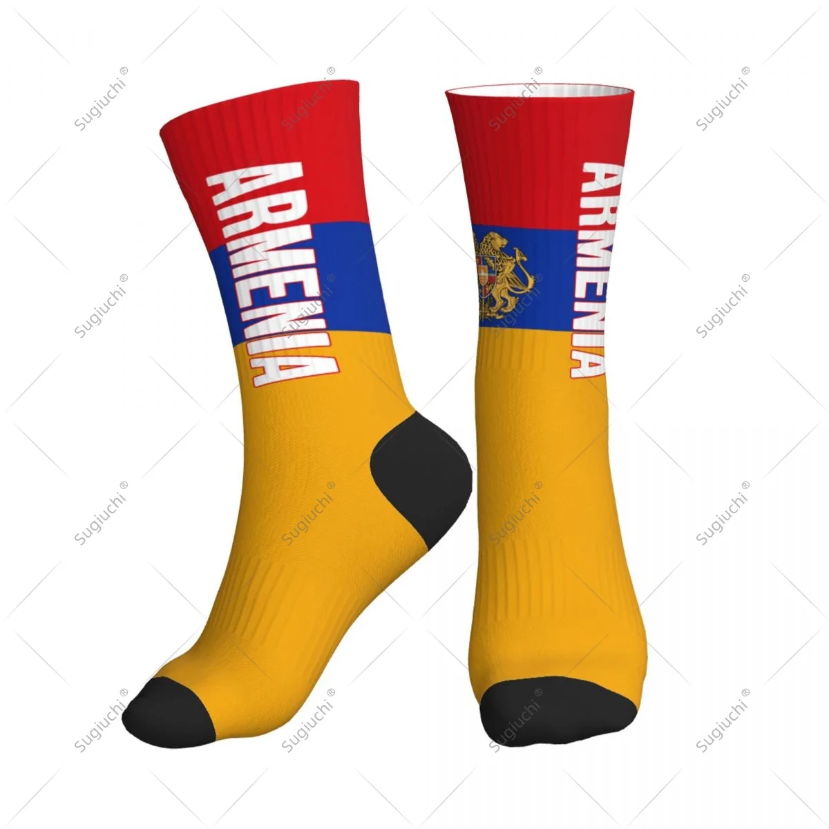 

Полиэстеровые носки до середины икры с 3D принтом флага Армении для мужчин и женщин, кавайные носки, уличные носки для скейтборда