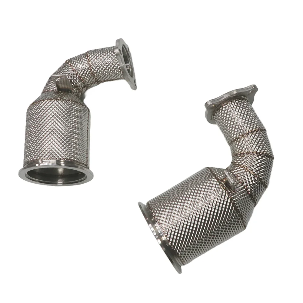 

2017-2023 971 2.9T with Heat Shield Downpipe for Porsche Panamera Three Way Catalytic Converter Exhaust Downpipe
