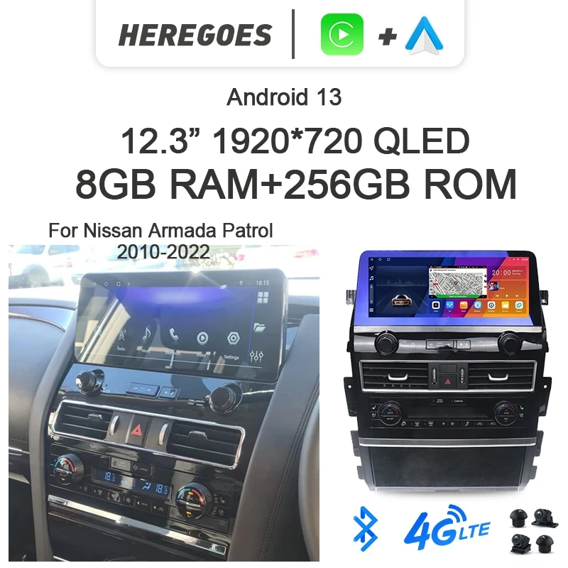 

7862 Carplay Auto Android 13 Car Radio GPS Player Navigation 6G+128GB Bluetooth Wifi For Nissan Armada Patrol Infiniti QX80 QX56