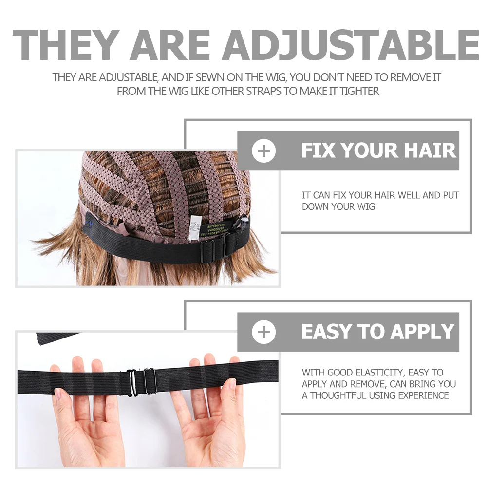 

4Pcs Elastic Bands Adjustable Breathable Cover Bands Wigs Strap Hair Supplies Elastic Wigs Band Hair Extension Supplies