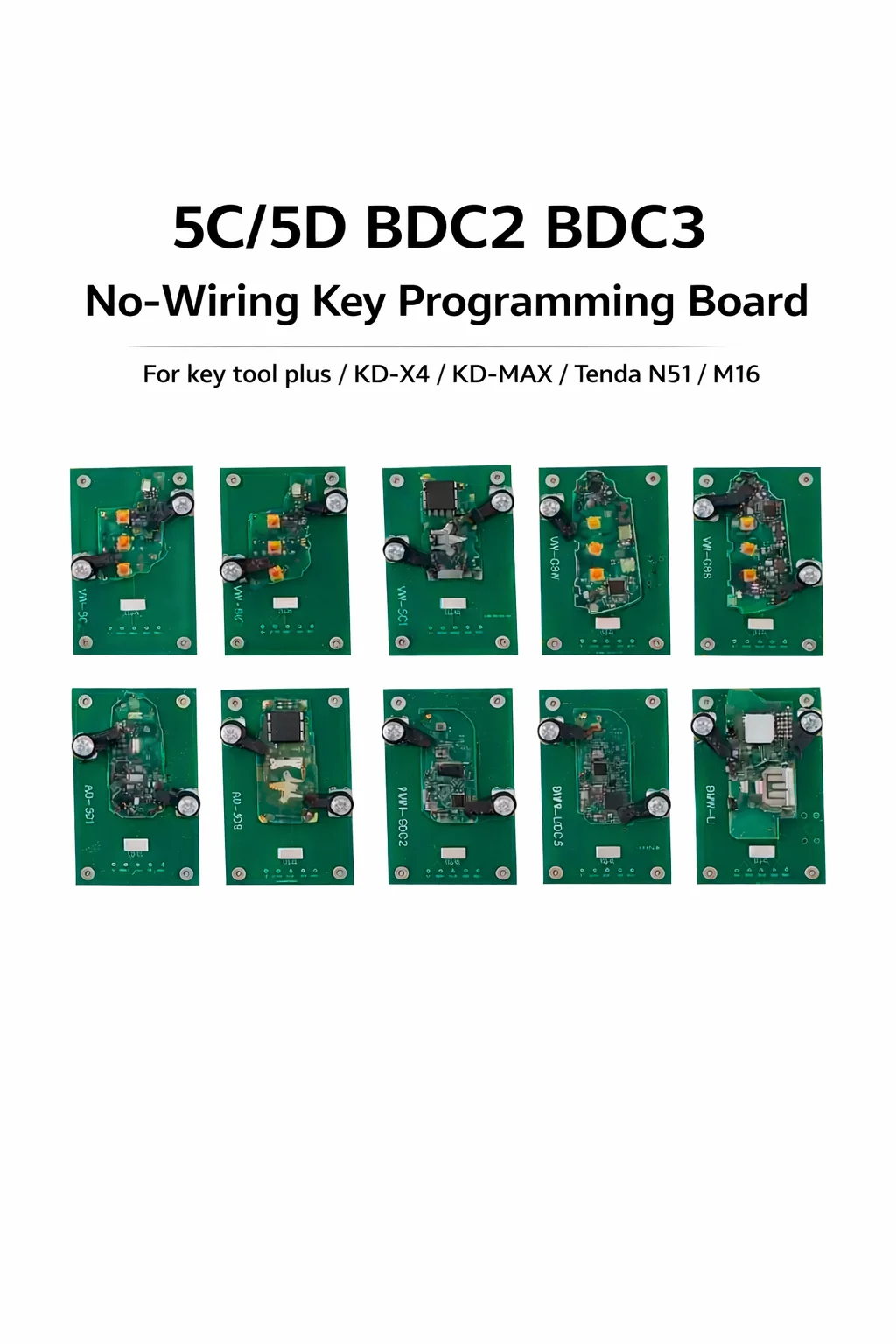 Encrypted No-Wiring Key Programming Board for 5C/5D & BDC Systems | Support KEY TOOL PLUS KD-X4 KD-MAX N51 M16