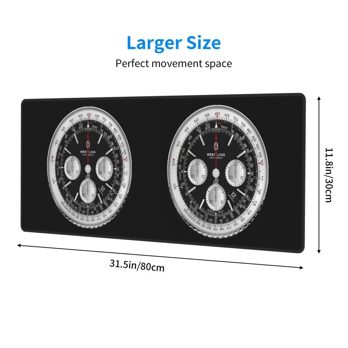 Large Mouse Pad Black Luxury Watch Face Gamer PC Laptop Mats Keyboard Carpet Computer Gaming Office Accessories Desk Mat