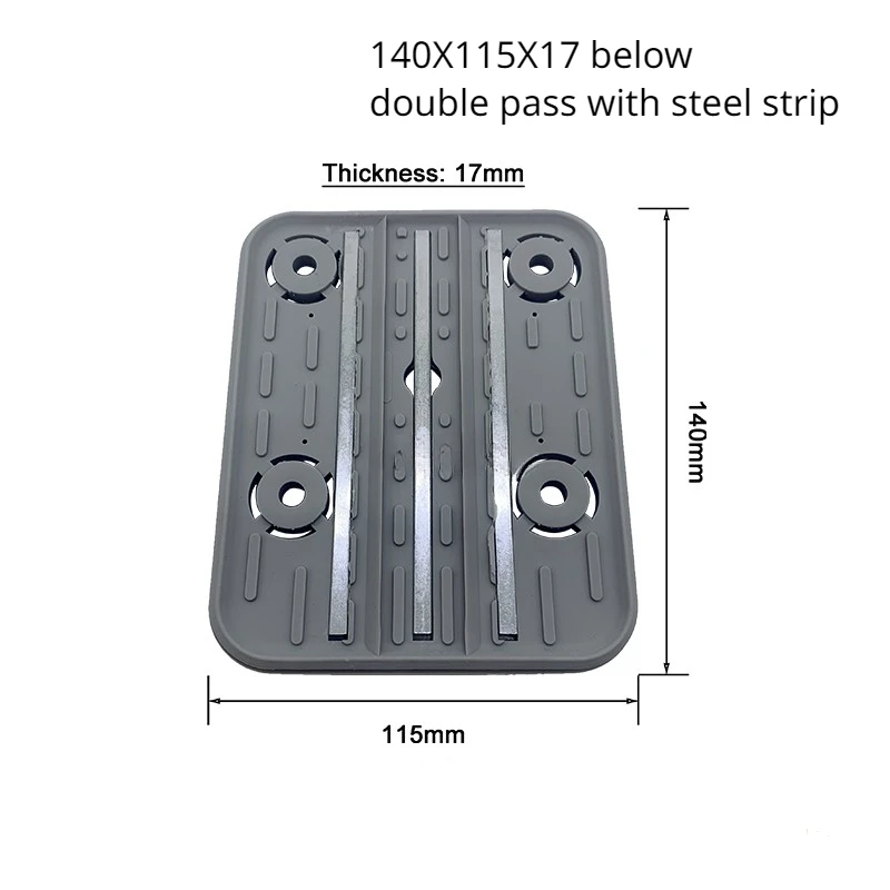 5 Stuks 140X115X17Mm Nanxing Excitech Anderson Homag Ptp 160 Cnc Machinale Middendeel Vacuüm Zuignap Rubber Pad Blok