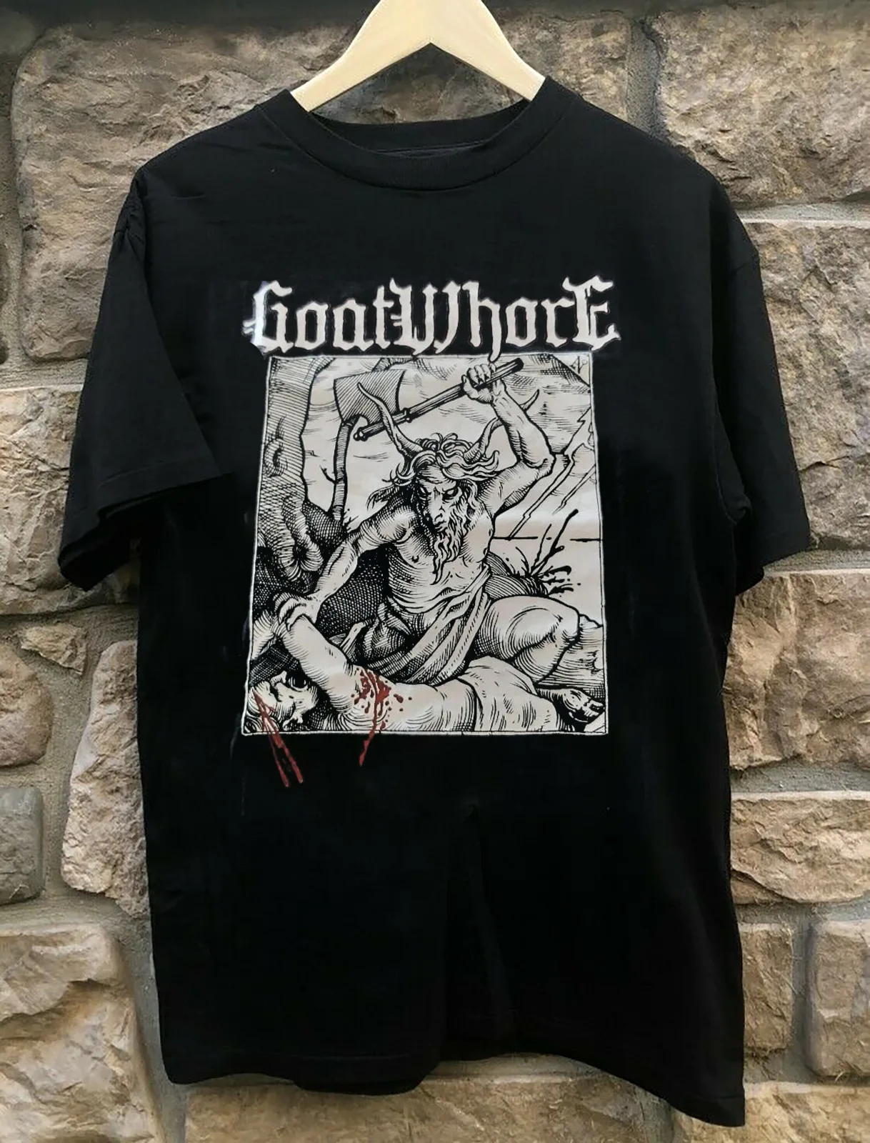 Редкая козья шлюха, Репринт группы, хлопок для фаната, черная, все размеры, Мужская футболка GC300