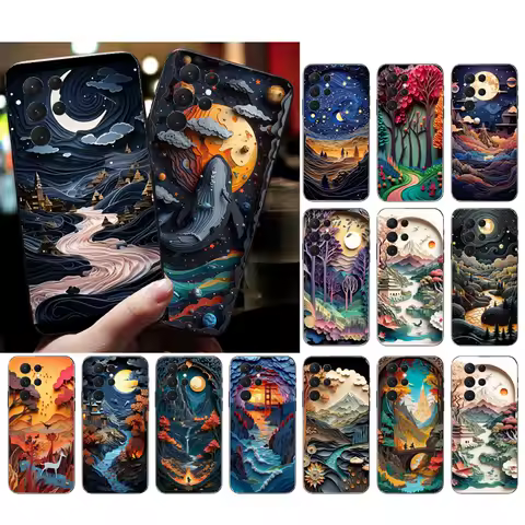 Landscape Sceneary Phone Case For Samsung S25 S24 S23 S22 S21 Ultra S24 S23 S22 S21 Plus S24 S21 S20 FE